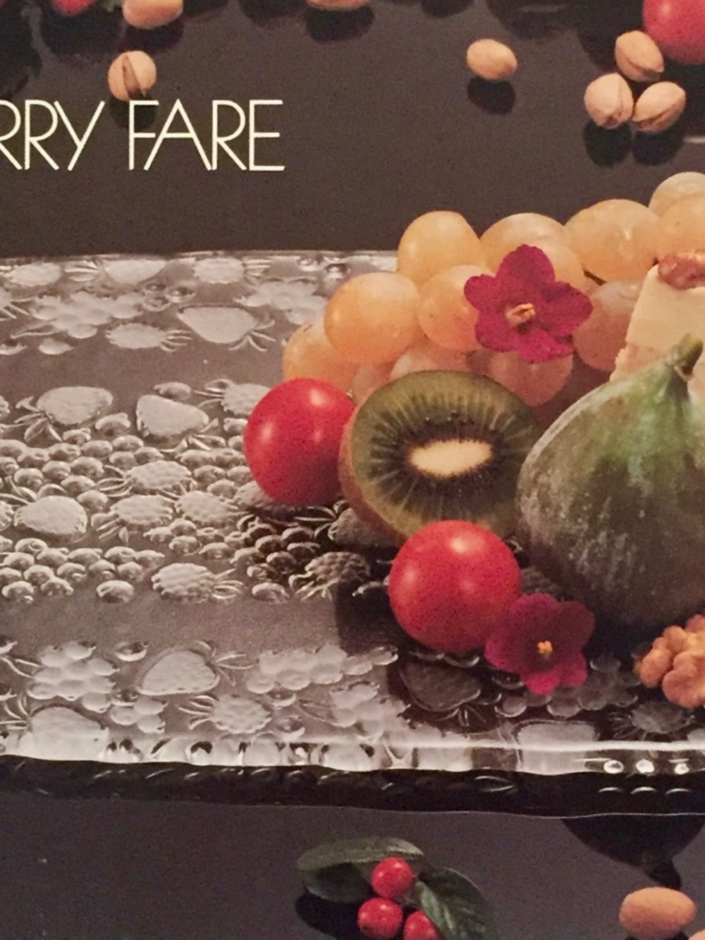 NIB Mikasa Crystal Glass Canape Tray Strawberry Fare Vintage Serving Platter - Picture 10 of 15